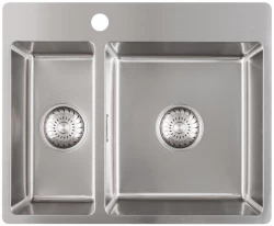 Caressi Basic Line stainless steel kitchen sink 45x57 flush mounted inset CABL1833KR15 1208920573