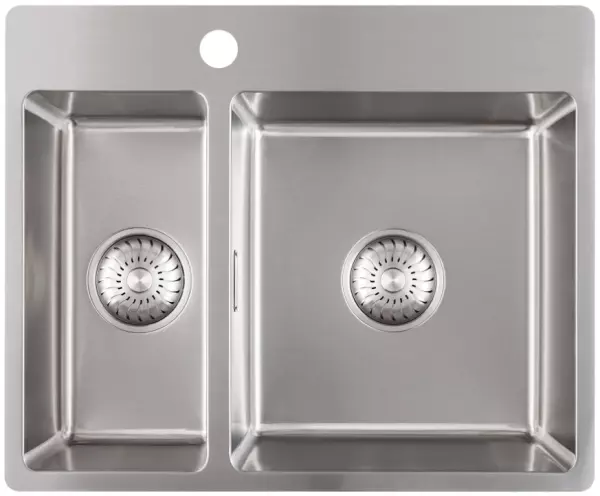 Caressi Basic Line stainless steel kitchen sink 45x57 flush mounted inset CABL1833KR15 1208920573