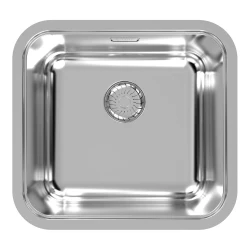 Caressi Basic Line stainless steel kitchen sink 44.4x41.4 flush mounted undermount inset CABLPP39R50 1208920574