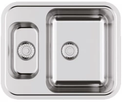 Caressi Basic Line stainless steel kitchen sink 46x56.5 flush mounted undermount inset CABLPP1532R50 1208920575