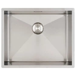 Caressi stainless steel kitchen sink CAPP50R6R0 W50xL40xD18.5cm flush mounted undermount inset 1208920587