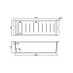 Caressi CACS1 black 38cm insert drainer basket stainless steel 1208920596