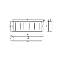 Caressi CACSD37 black 35cm insert drainer basket stainless steel 1208920598