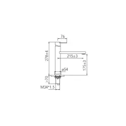 CARESSI Stainless steel single lever kitchen mixer stainless steel full stainless steel CA102I ECO 1208920620