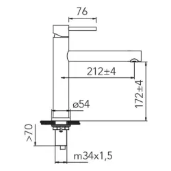 CARESSI Stainless steel single lever kitchen mixer stainless steel full stainless steel CA116I ECO 1208920631