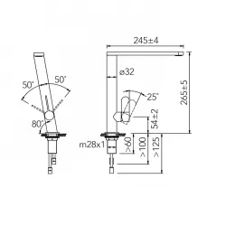 CARESSI Stainless steel single lever kitchen mixer stainless steel full stainless steel CA119I ECO 1208920635