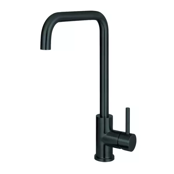 CARESSI Black Line single lever kitchen mixer tap stainless steel black CA106BK ECO 1208920646