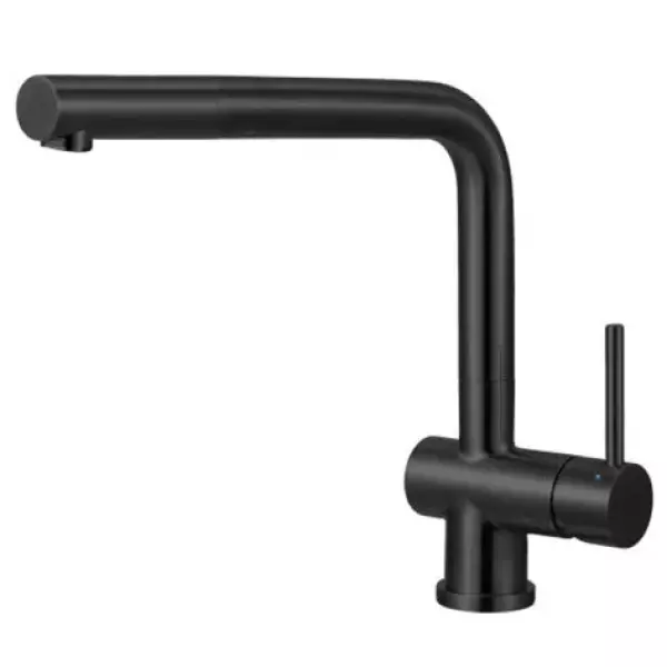 CARESSI Black Line single lever kitchen mixer with pull-out spout Stainless steel black CA108BK U ECO 1208920648