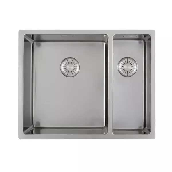 Caressi one and a half kitchen sink CAPP3415R10 W34+W15xL40xD18.5cm seamless plug 1208920660