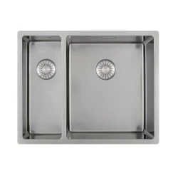 Caressi one and a half kitchen sink CAPP1534R10 W15+W34xL40xD18.5cm seamless plug 1208920661