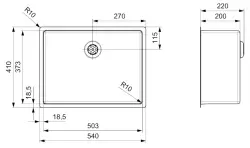 Reginox New Jersey stainless steel kitchen sink 50x37 new model T09J3LLU06GDS R32992