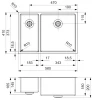 Reginox New Jersey RVS 1,5 Spoelbak 18x37 + 34x37 T09J5LLU08GDS R32824