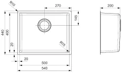 Reginox Houston stainless steel sink 50x40 undermount, surface-mounted and flush-mounted L2100 R32855