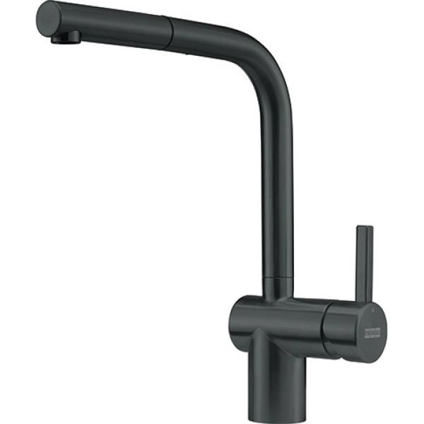 Franke brushed black kitchen tap Atlas Neo with extendable spout 115.0550.427