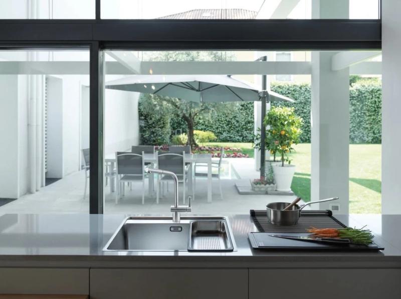 Franke Stainless Steel Brushed Kitchen Faucet Atlas Neo extendable spout inox 115.0521.438