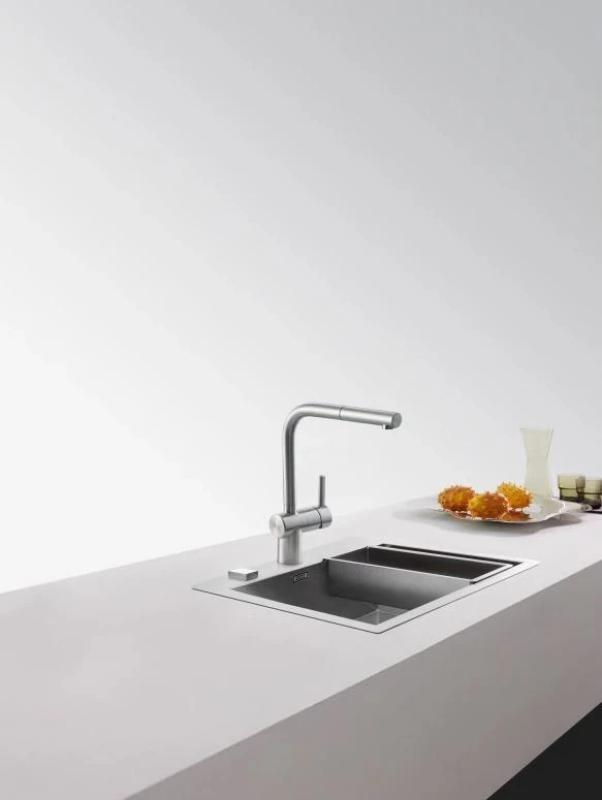 Franke Stainless Steel Brushed Kitchen Faucet Atlas Neo extendable spout inox 115.0521.438