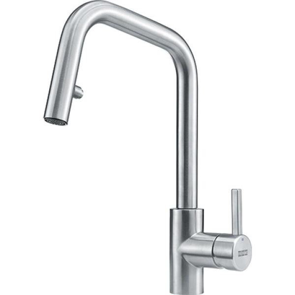 Franke Kitchen tap Kubus pull-out hand shower stainless steel 115.0529.207