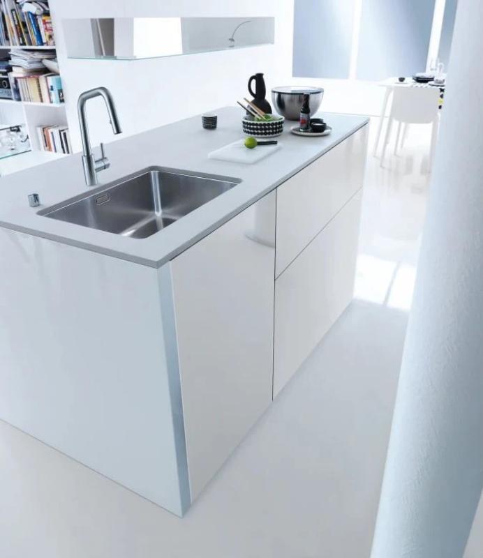 Franke Kitchen tap Kubus pull-out hand shower stainless steel 115.0529.207