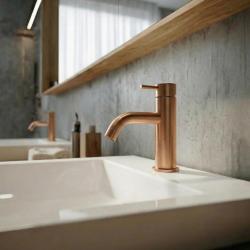 Waterevolution Flow basin tap PVD brushed copper T110CPE