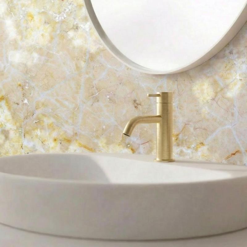 Waterevolution Flow washbasin faucet PVD brushed light gold T110WGE