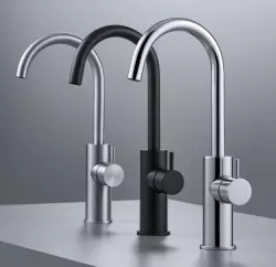 Waterevolution Flow washbasin tap high model stainless steel T1121FIE