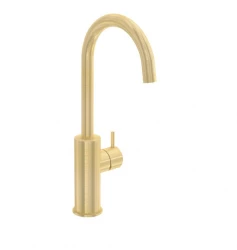 Waterevolution Flow washbasin tap high model PVD brushed light gold T1121FWGE