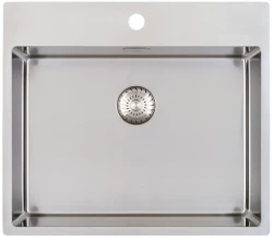 Caressi stainless steel kitchen sink with faucet hole CAPP55KR10 W59xL52xD18.5cm seamless plug 1208921190