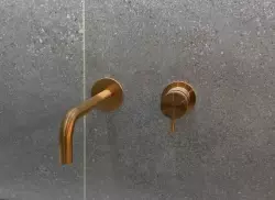 Waterevolution Flow built-in basin tap PVD Brushed Copper with spout 21cm T116CPE-21