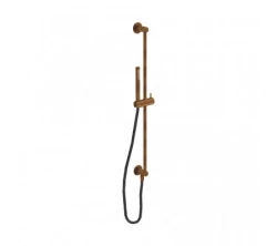 Waterevolution Flow sliding rail set with hand shower 800mm Brushed Copper T1661CPE