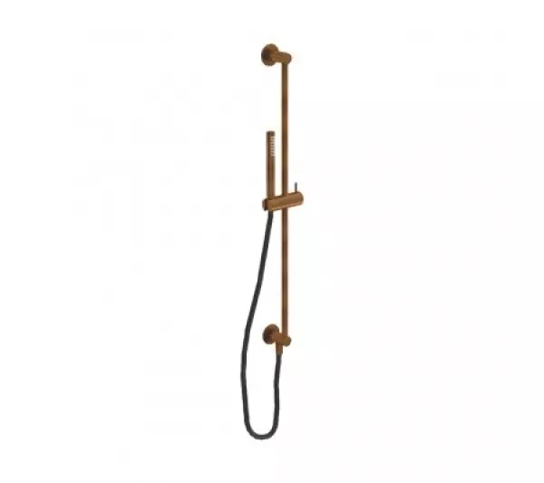 Waterevolution Flow sliding rail set with hand shower 800mm Brushed Copper T1661CPE