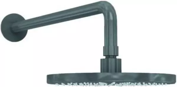 Waterevolution Flow head shower 200mm with wall connection Gun Metal T1641GME