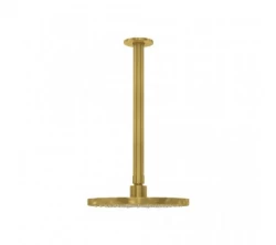 Waterevolution Flow head shower 200mm with ceiling connection Brushed Brass T1642LE