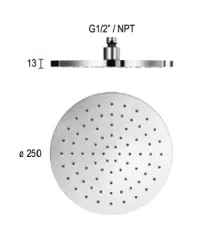 SB Rubinetterie Rain Shower Eco Air Water-Saving Shower Head 25 cm Metal Chrome 1208946743