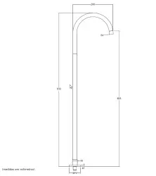 Waterevolution Flow bath spout standing stainless steel T1673IE