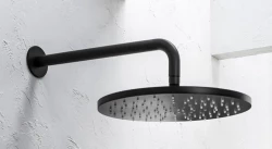 Waterevolution Flow head shower 300mm with wall connection matt black