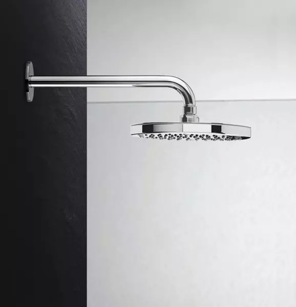 Waterevolution Flow head shower 250mm with wall connection Chrome