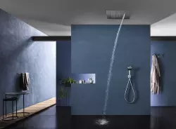 SB Square 316 Built-in Rain Shower with Waterfall 38x38cm - Stainless Steel 1208946994