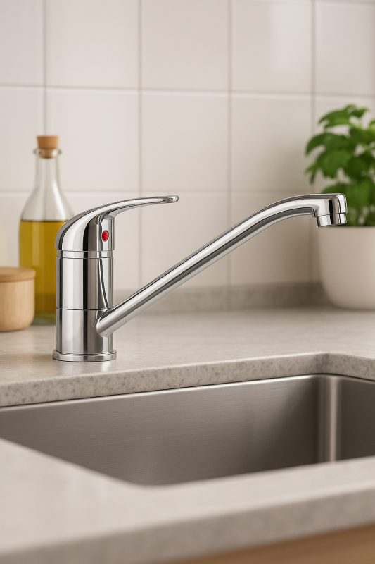 DEMM kitchen tap single lever with swivel spout chrome 1208947358