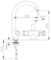 DEMM thermostatic kitchen tap with swivel spout chrome 1208947361