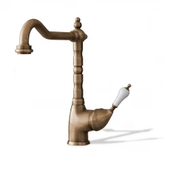 DEMM Nostalgic kitchen tap with swivel spout Bronze classic 1208947363