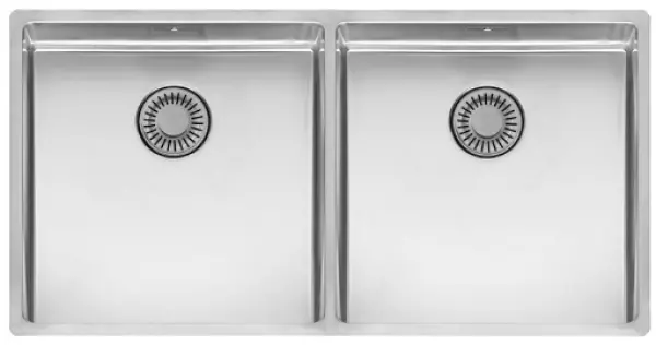 Reginox New York large double stainless steel kitchen sink 40x40 + 40x40 T09T14LLU08GDS R28254