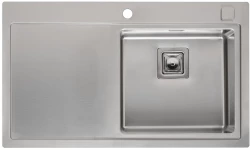 Reginox Phoenix 40 right stainless steel kitchen sink with drainer 86x51cm L2510 R32893