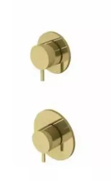 Waterevolution Flow Built-in Shower Thermostat with 1 diverter valve brushed brass 1208948845