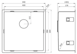 Lorreine 40SP-Gold Luxury stainless steel sink PVD Gold 40x40 undermount flush and surface mounted 1208952328