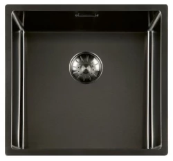 Lorreine 40SP-GunMetal sink 40x40 PVD gun metal undermound and flush mounted 1208952366