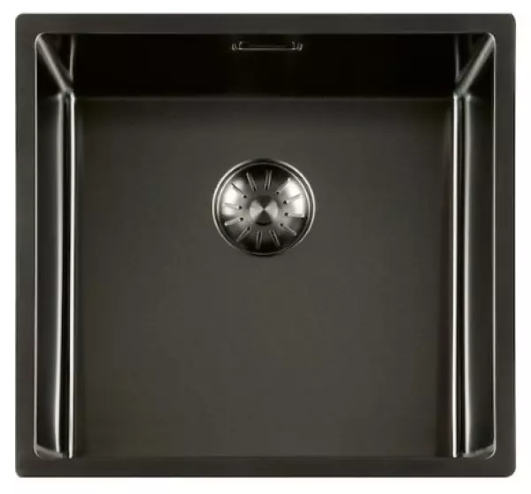 Lorreine 40SP-GunMetal sink 40x40 PVD gun metal undermound and flush mounted 1208952366