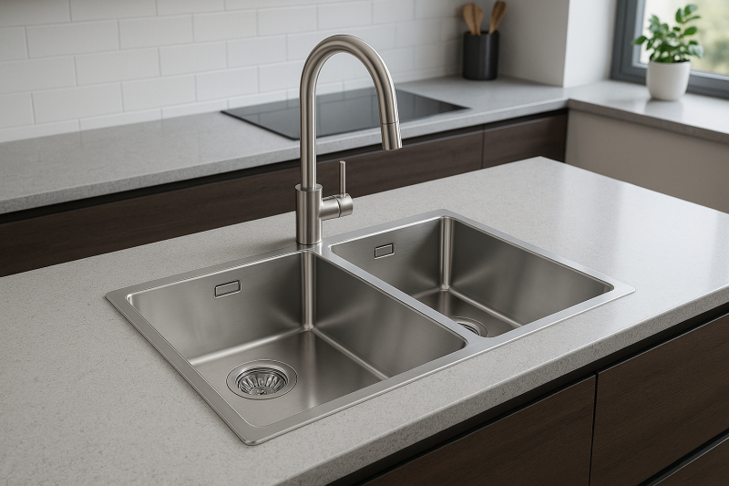 Franke Maris Double stainless steel kitchen sink MRX 220 flush mounted 127.0568.051