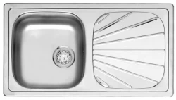 Reginox Beta 10 stainless steel kitchen sink with drainer inset R16756