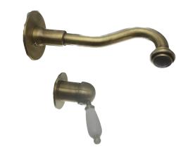 PB nostalgic built-in sink faucet Vintage spout 21cm Bronze