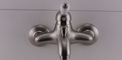 PB Nostalgic bath mixer with hand shower set stainless steel